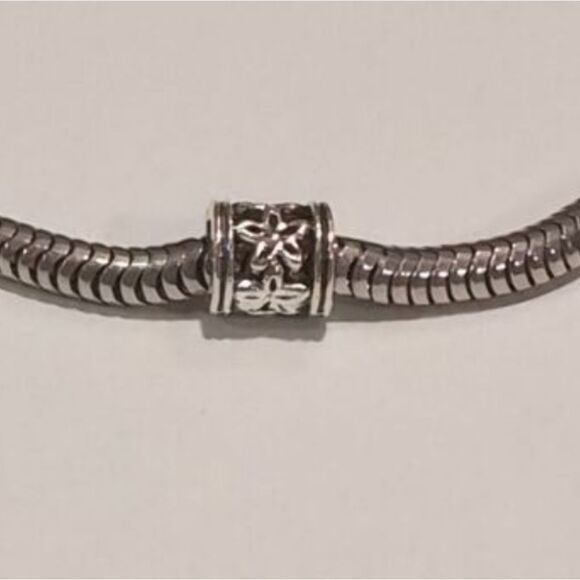 Silver Floral‎ Spacer Charm for Pandora Style Bracelet - Picture 4 of 4